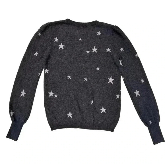 Premise Silver Star Crewneck Gray Black Twist Knit Sweater Free Shipping Sz XS - Picture 6 of 6